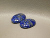 Cabochons Natural Stones Lapis Pyrite Ovals Matched Pairs #19