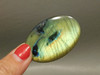 Spectrolite Designer Cabochon Oval Flashy Yellow Chatoyant Stone #8