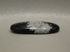 Snowflake Obsidian Cabochon Stone Thin Oval #1