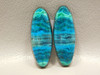 Chrysocolla Malachite Matched Pair Designer Cabochons Stones #29