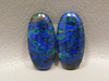 Azurite Malachite Matched Pairs Loose Stones Blue Cabochons #7