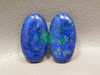 Azurite Malachite Matched Pairs Ovals Blue Green Stones Cabochons #15