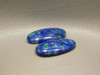 Bluebird Azurite Matched Pairs Ovals Blue Green Stones Cabochons #16