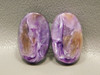 Charoite Purple Cabochon Loose Stones Matched Pairs Ovals #5