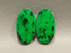 Maw Sit Sit Green Jade Gemstone Matched Pair Cabochons #21