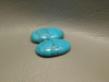 Turquoise Matched Pair Loose Blue Stone Cabochons Kingman #4