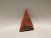 Mary Ellen Jasper Triangle Cabochon Red Fossil Stromatolite #11