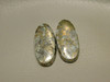 Snowflake Mohawkite Metallic Matched Pair Cabochons #17