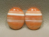 Carnelian Agate Matched Pair Cabochons #17