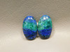 Azurite Malachite Bluebird Matched Pair Cabochons #23