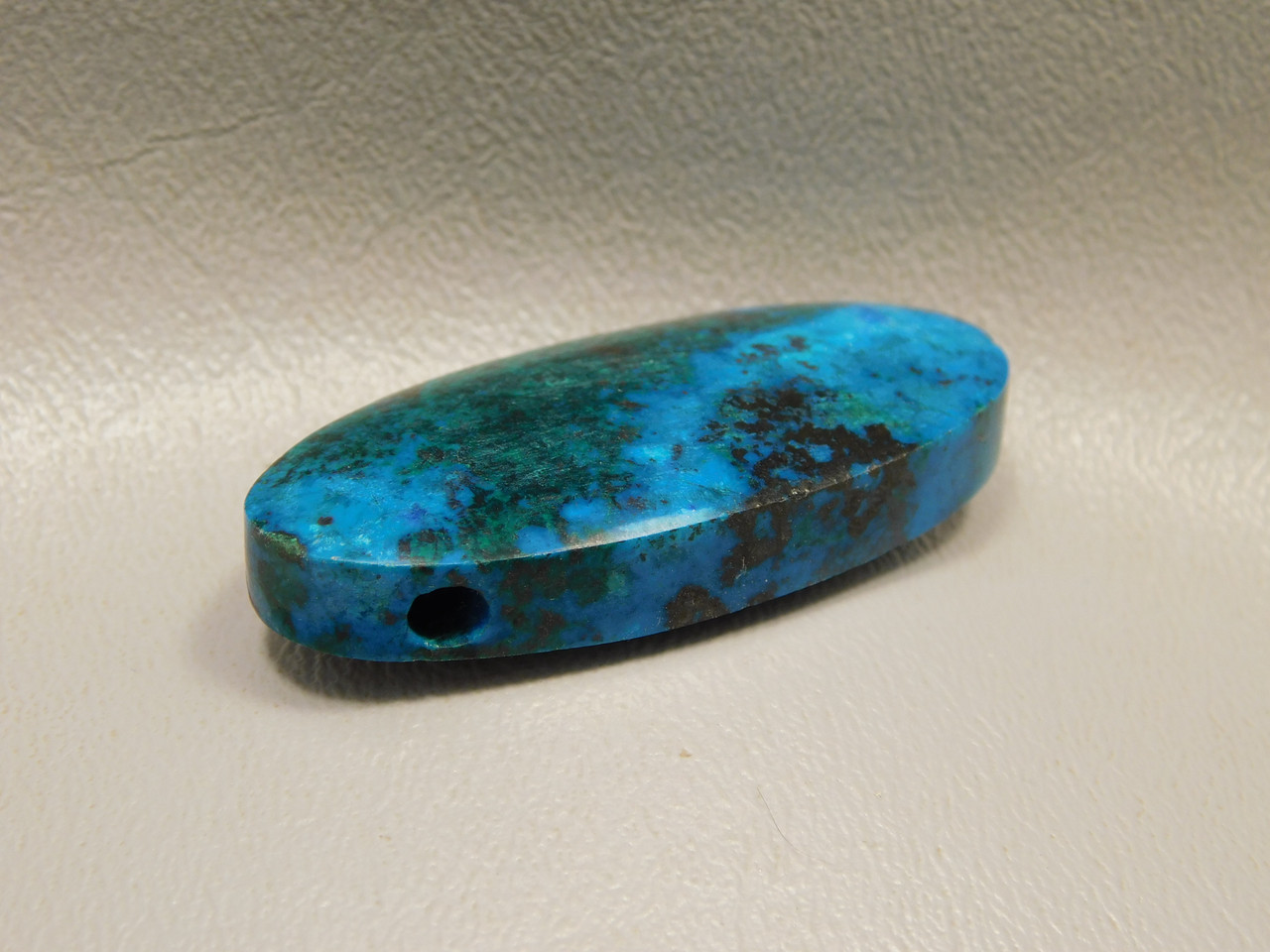 Chrysocolla Shattuckite Stone Bead Pendant #3