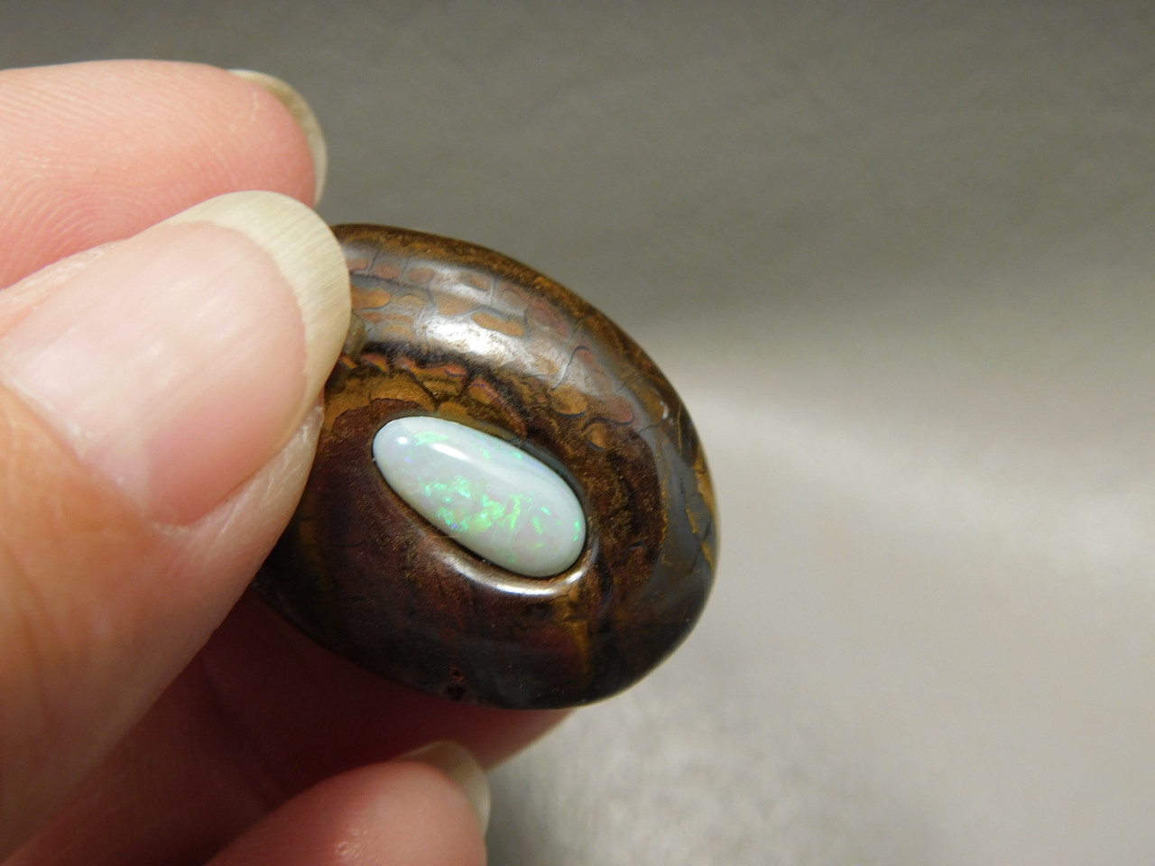 Korite Boulder Opal Gemstone Bead Pendant #B7