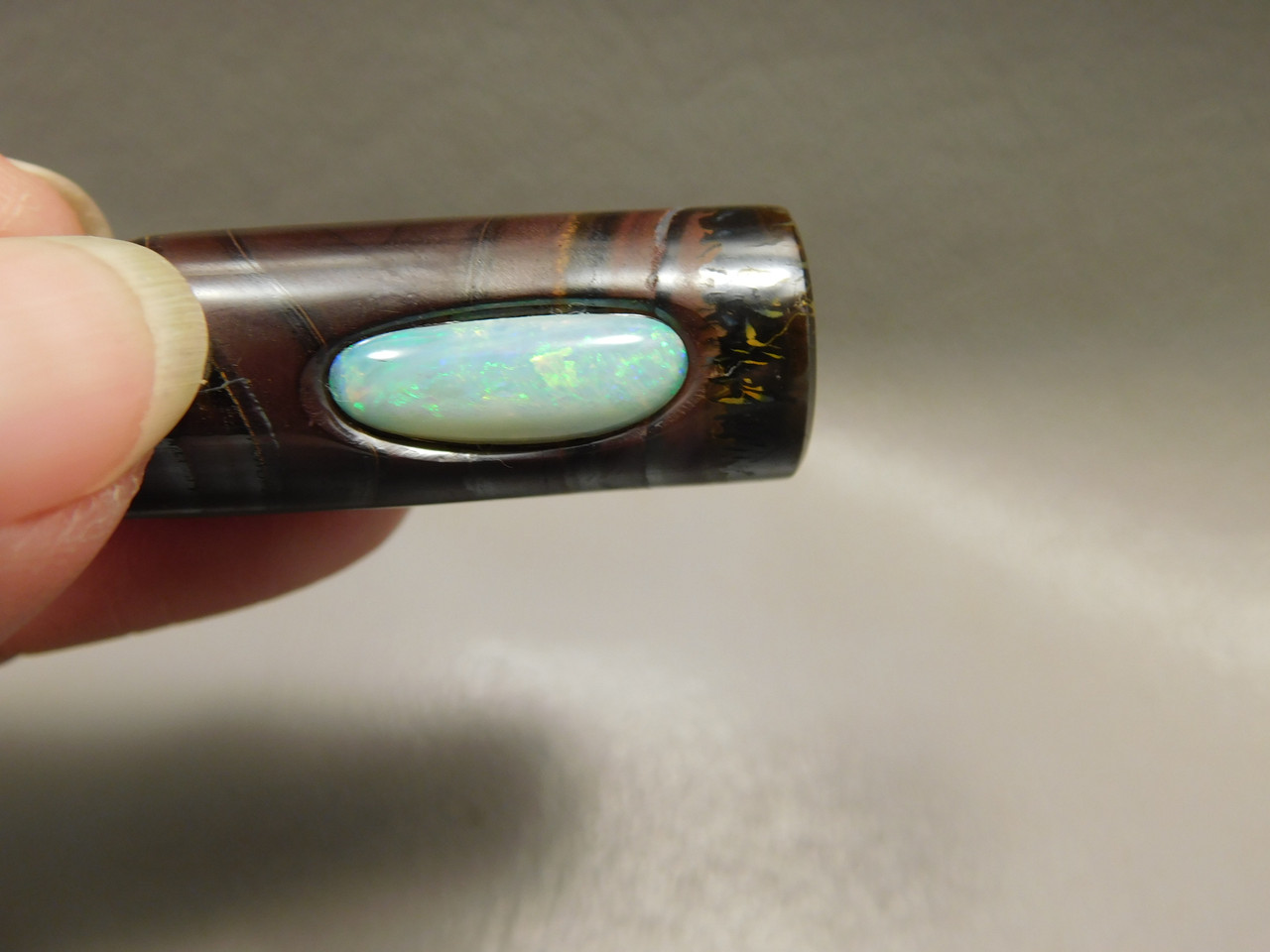 Korite Boulder Opal Gemstone Bead Pendant #B12