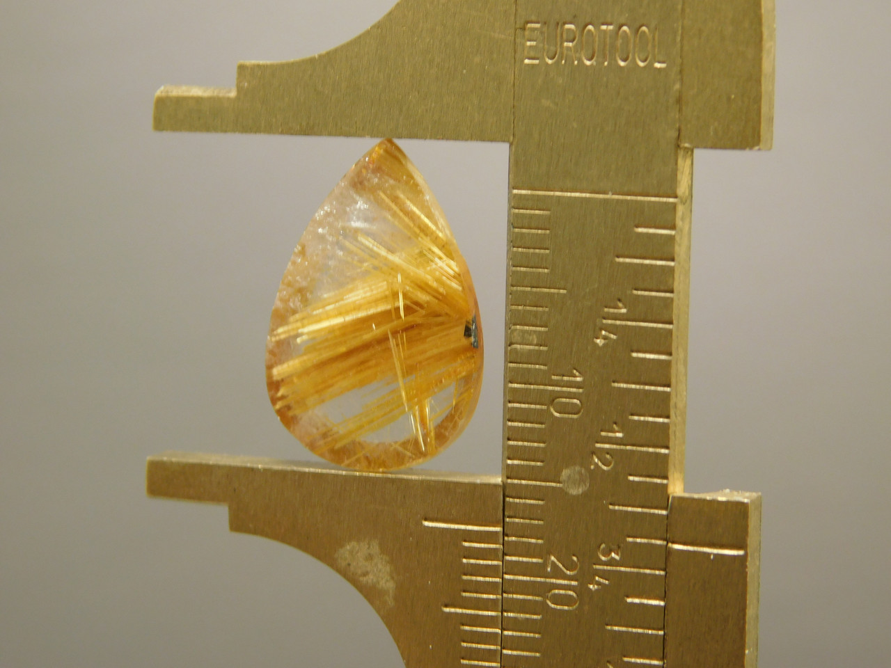 Cabochon Quartz Rutile Naturel - 20 X 16 Mm, 26 Carats, Transparent, Excellent Qualité