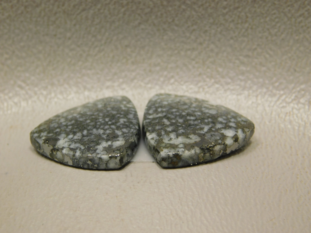 Mohawkite Stone Matched Pair For Earrings Cabochons Gold Silver #7