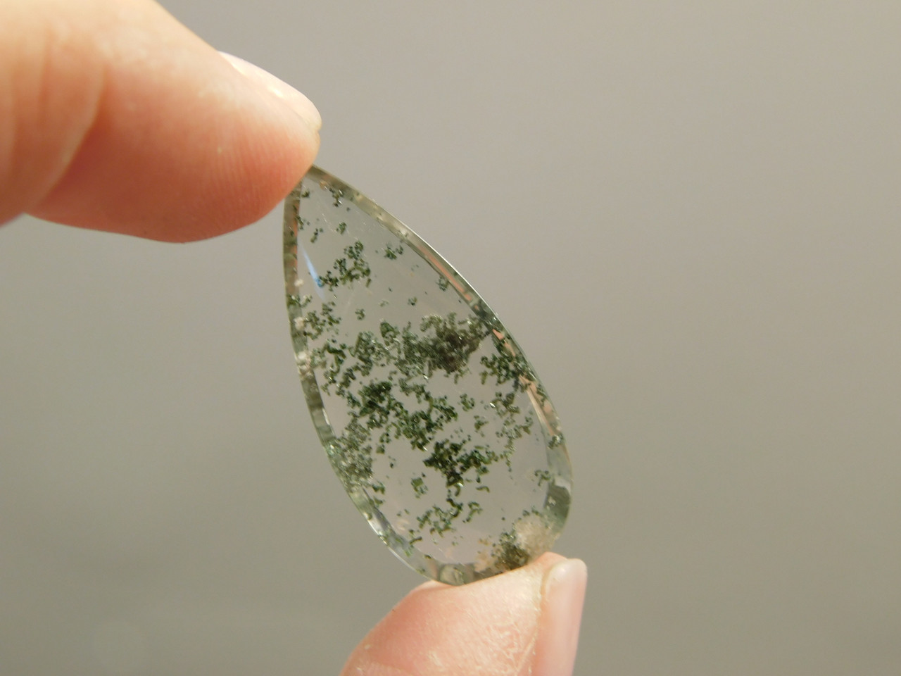 Chlorite Included Quartz Cabochon #Q15