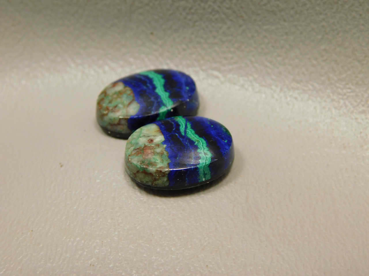 Azurite-Malachite Matched Pair Cabochons #16