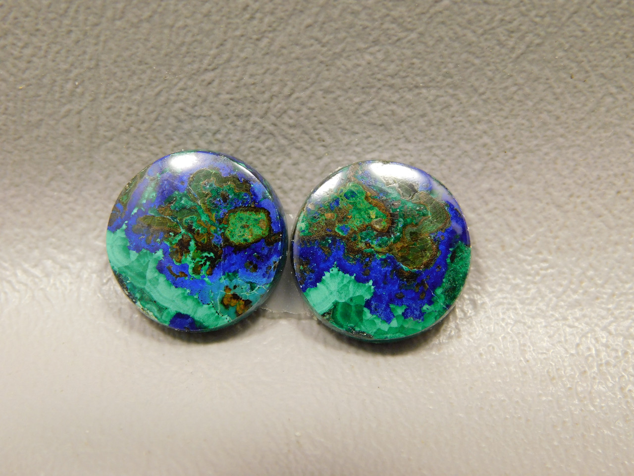 Azurite-Malachite Matched Pair Cabochons #9