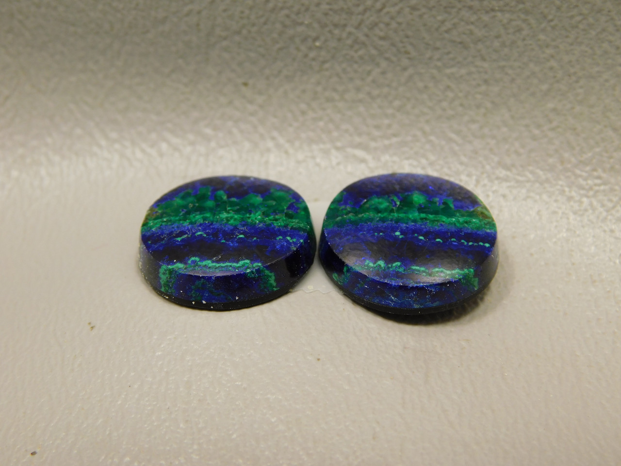 Azurite-Malachite Matched Pair Cabochons #27