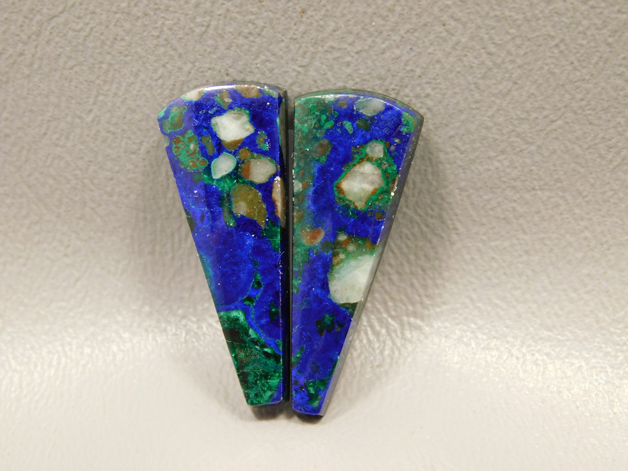 Azurite-Malachite Matched Pair Cabochons #24