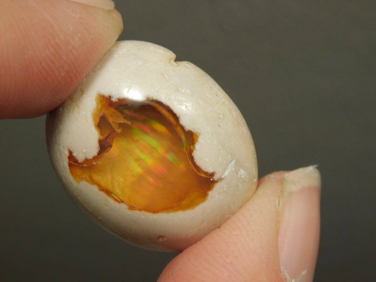 Semi precious gemstone Mexican Fire Opal designer cabochon 7