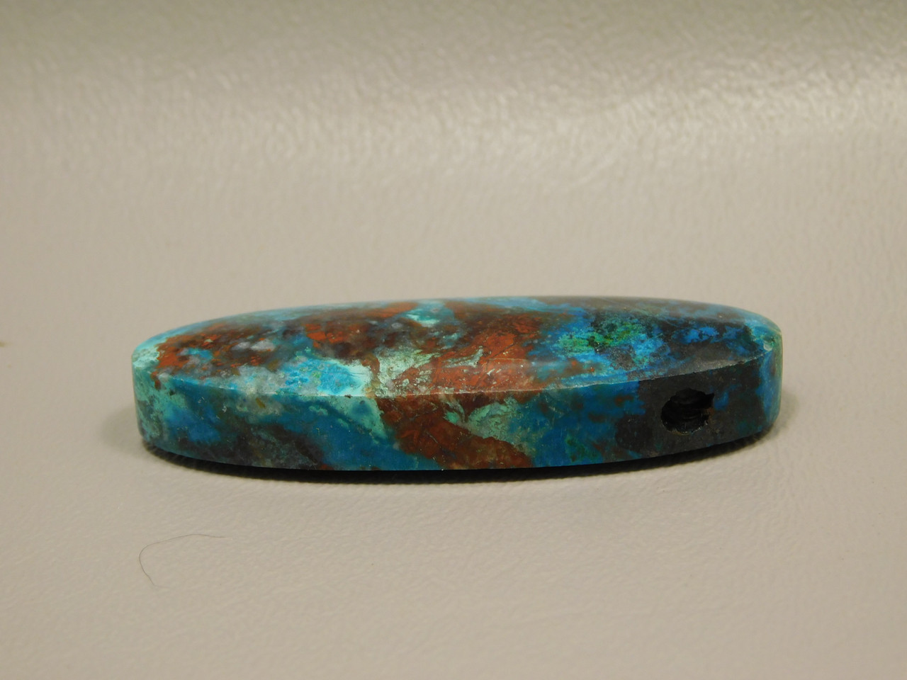 Chrysocolla Shattuckite Stone Bead Pendant #11
