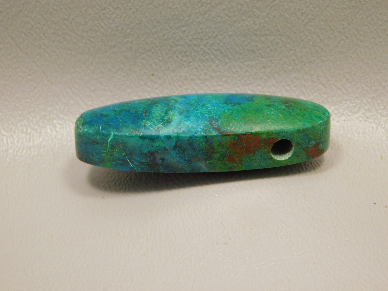 Chrysocolla-Malachite Stone Bead Pendant #11