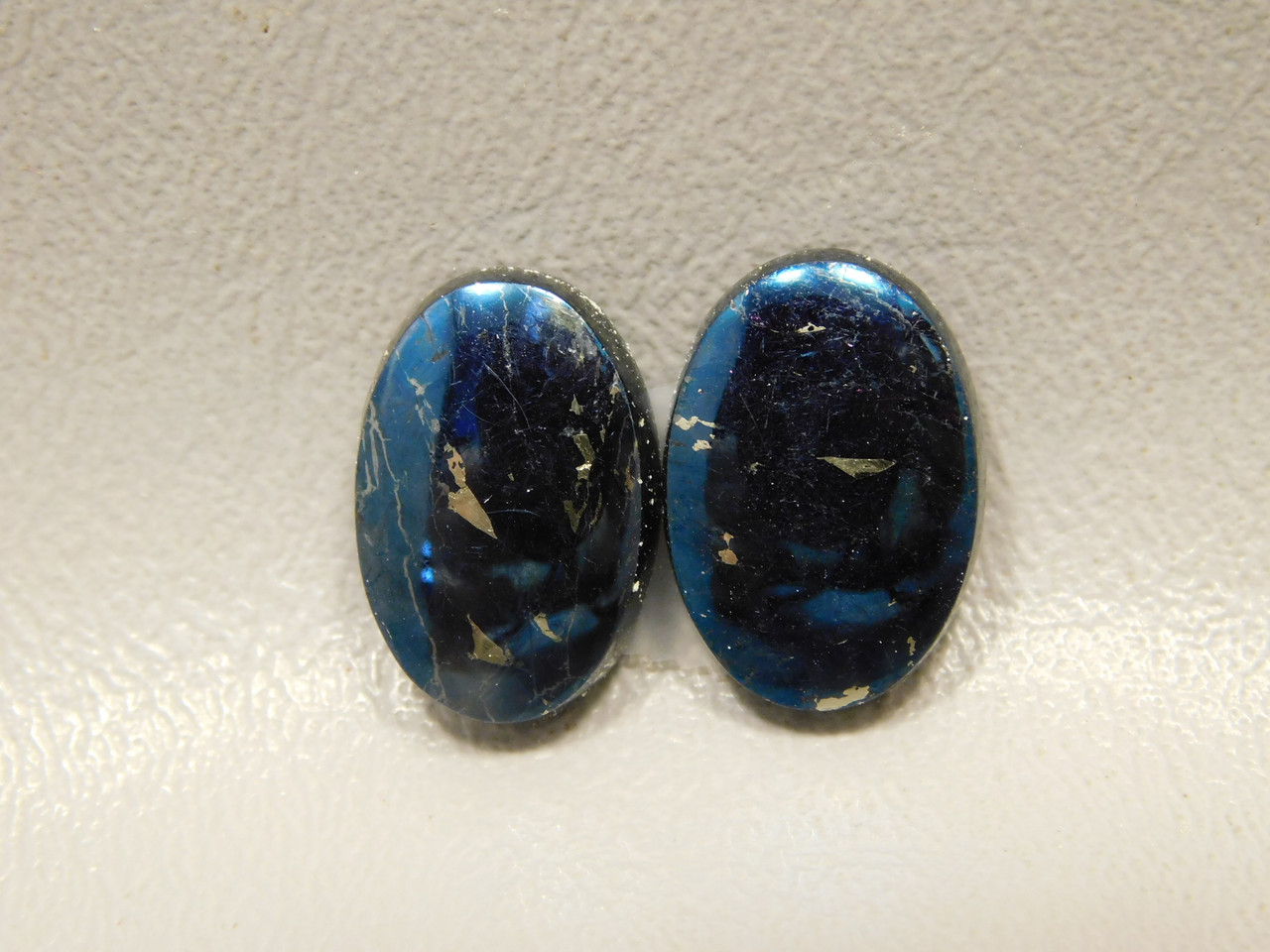 Covellite Matched Pair Cabochons #4