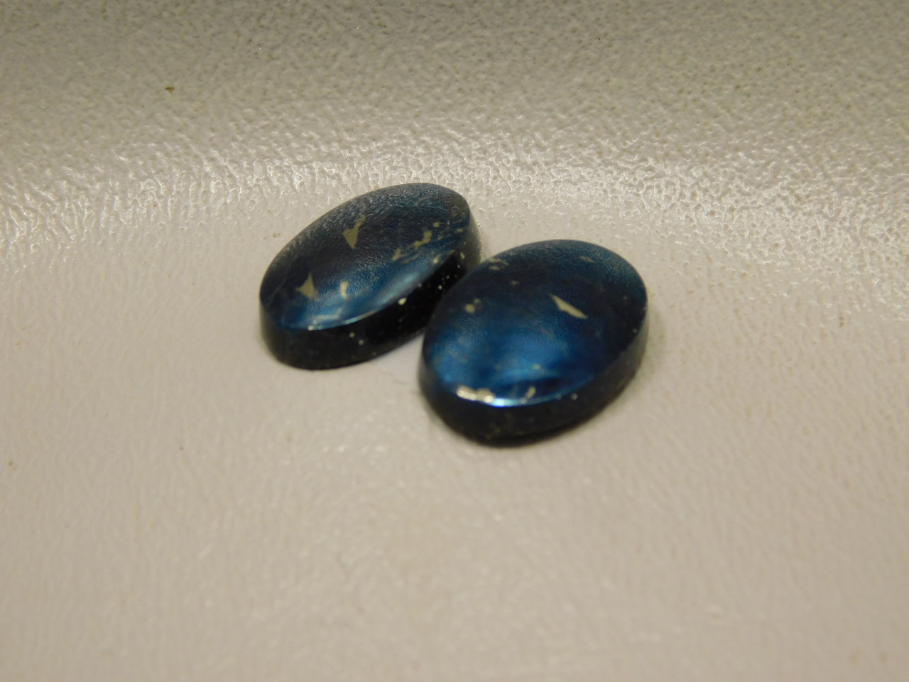 Covellite Matched Pair Cabochons #4