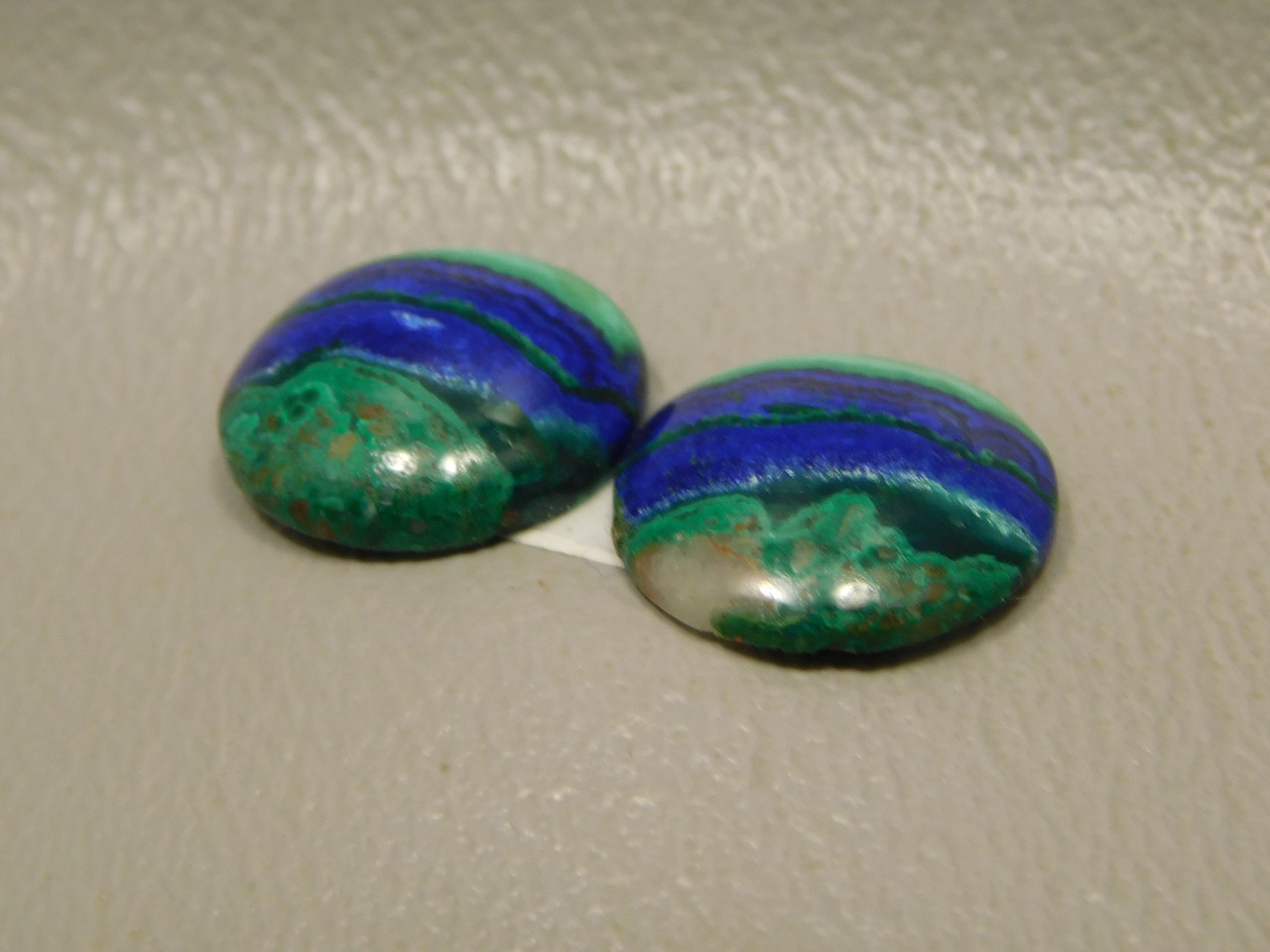 Azurite-Malachite Matched Pair Cabochons #7