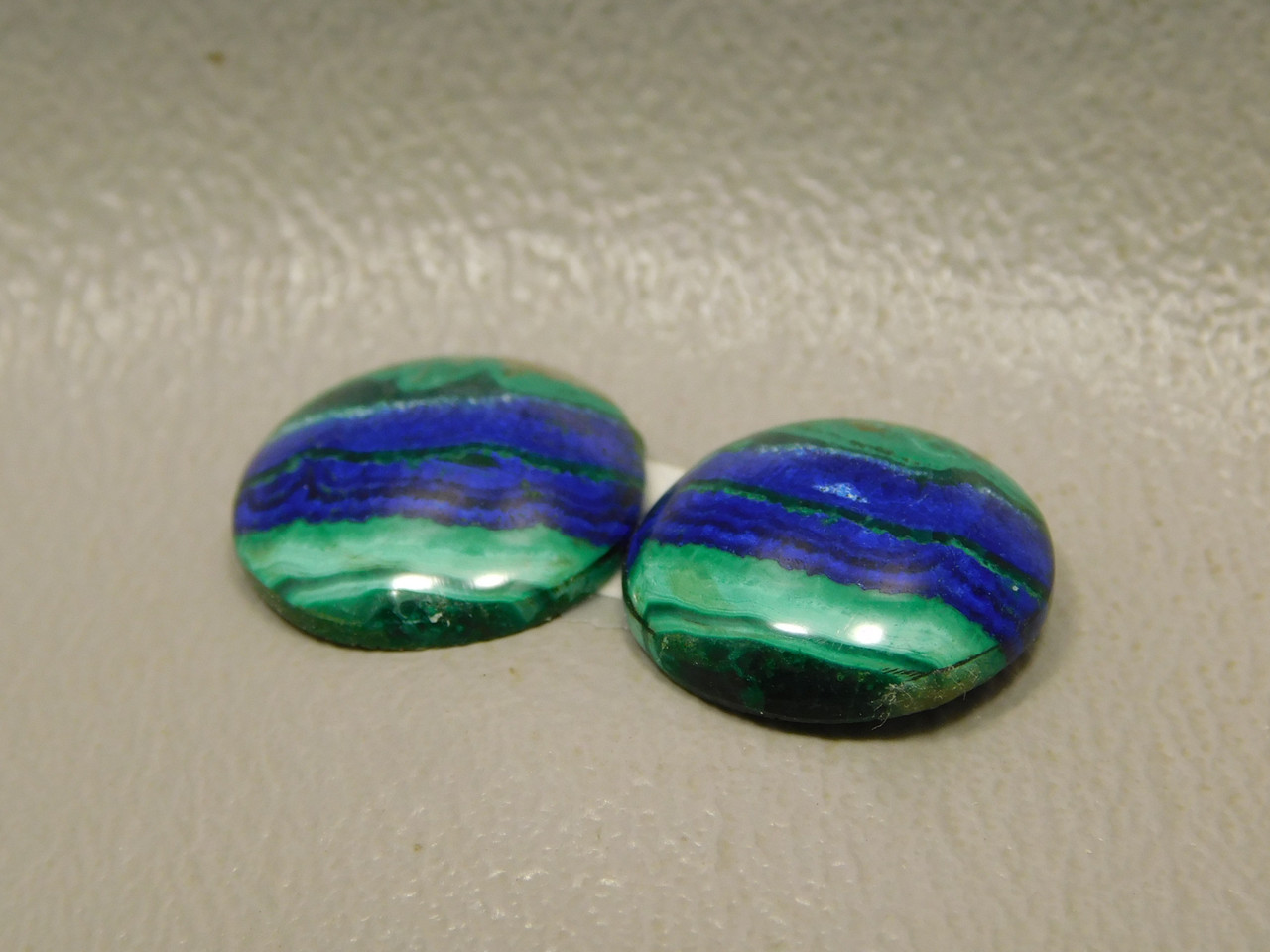 Azurite-Malachite Matched Pair Cabochons #7