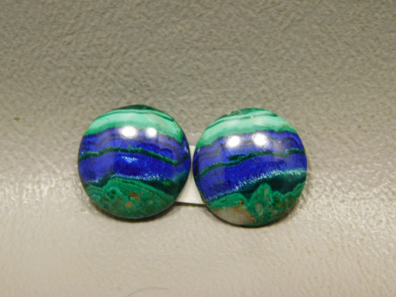 Azurite-Malachite Matched Pair Cabochons #7