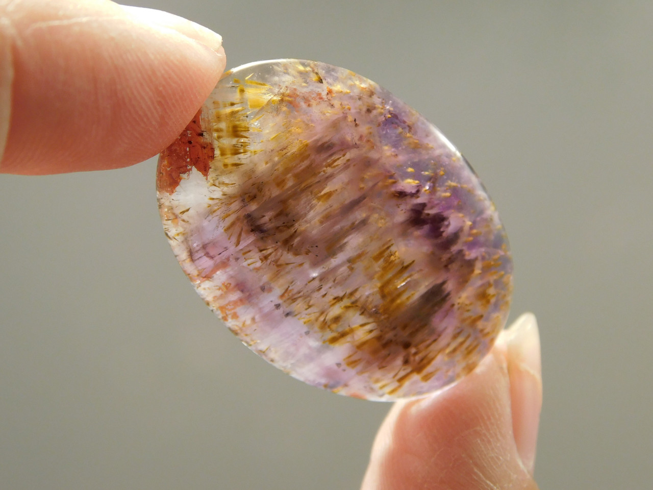 Cacoxenite Amethyst Cabochon #16