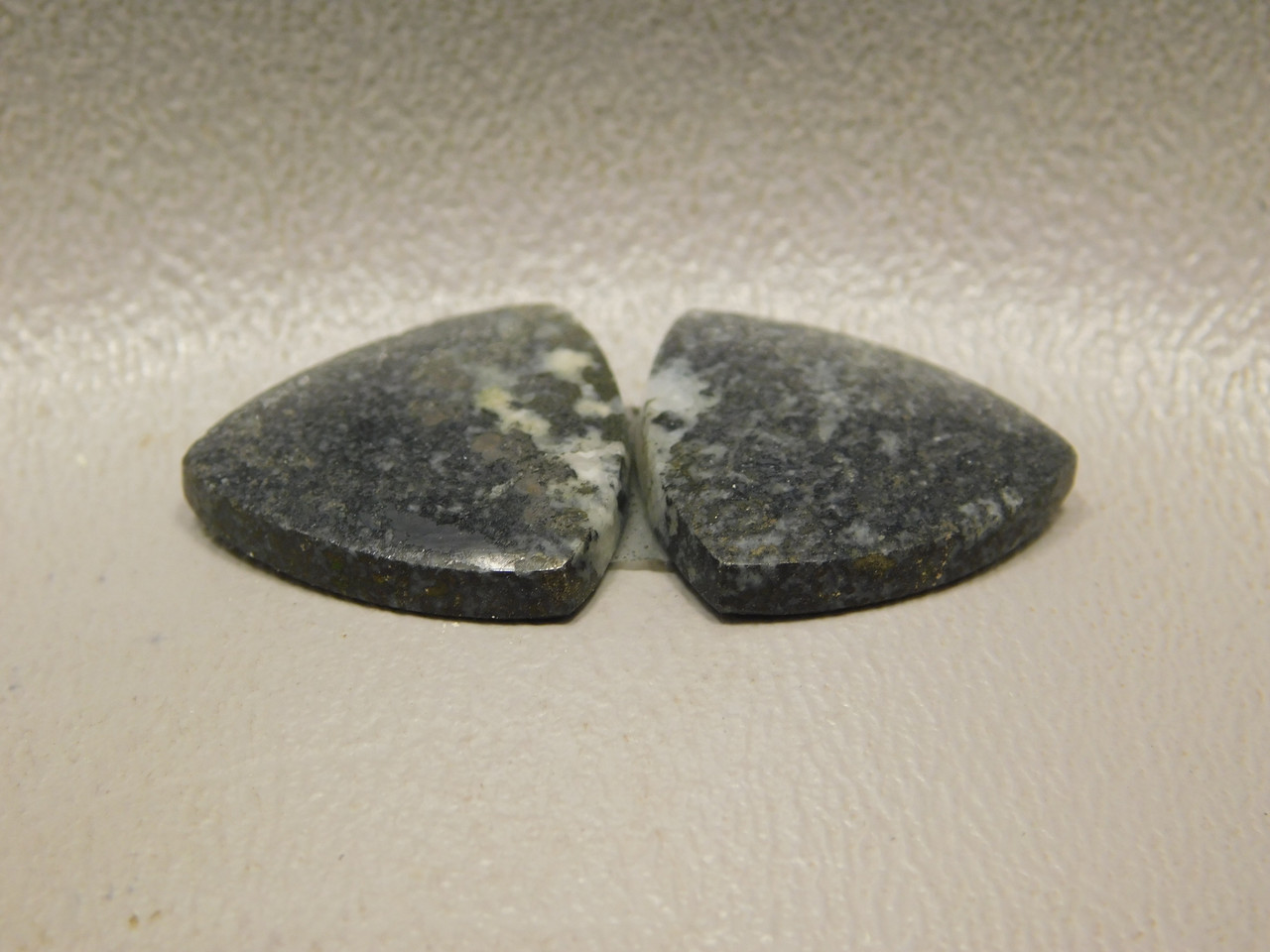 Mohawkite Stone Matched Pair Cabochons 18 mm Trillion Triangles #4 
