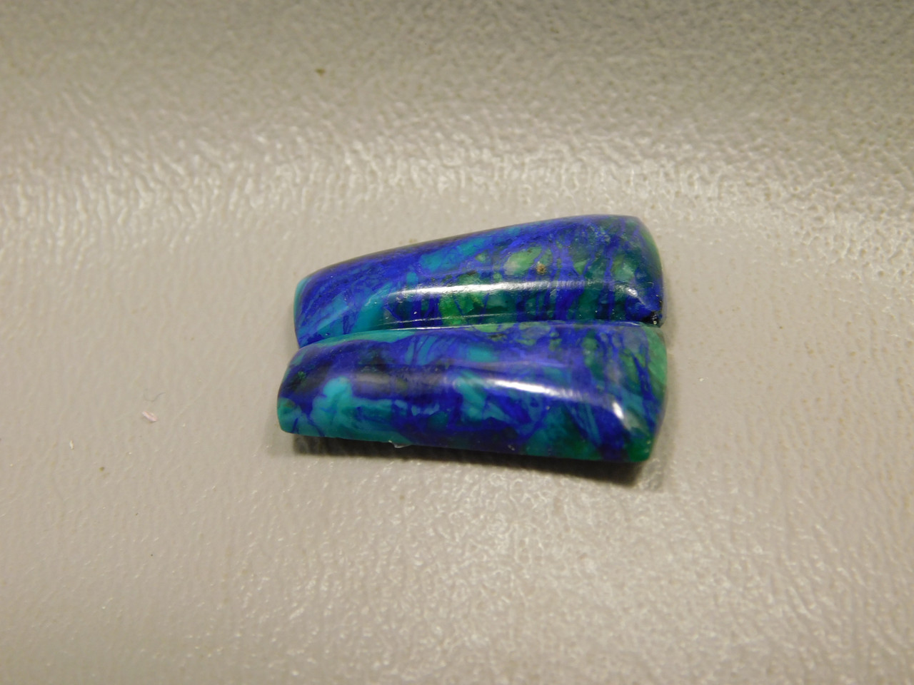 Azurite Malachite Bluebird Matched Pair Cabochons #20