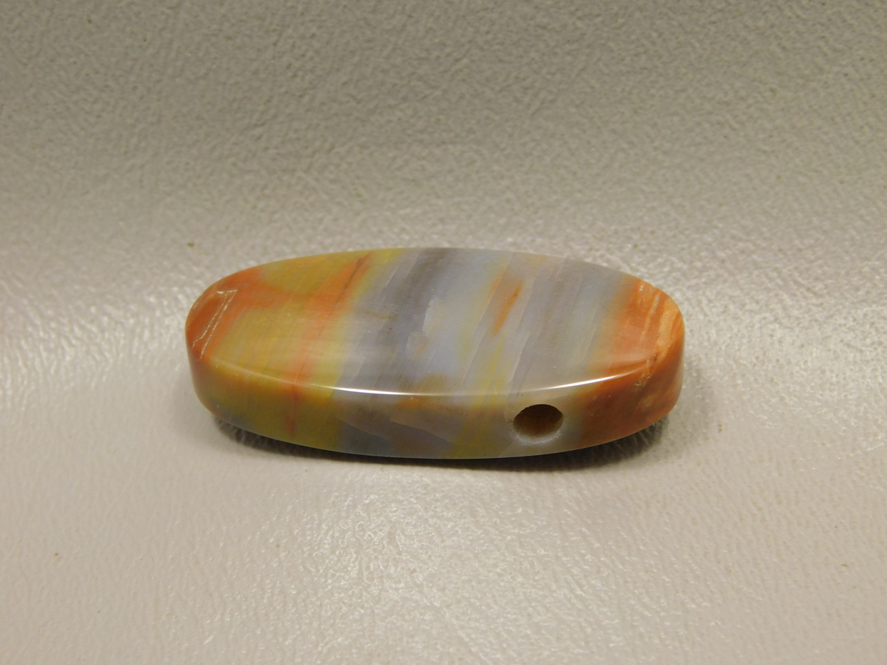 Arizona Rainbow Petrified Wood Stone Bead Pendant #4
