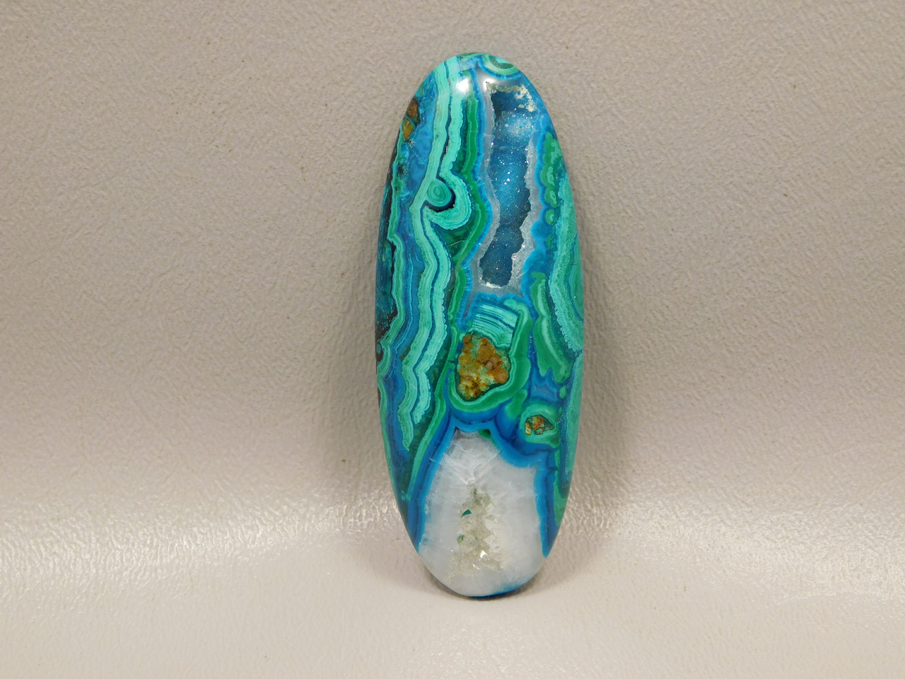 Chrysocolla-Malachite Drusy Crystals Large Cabochon #XL10