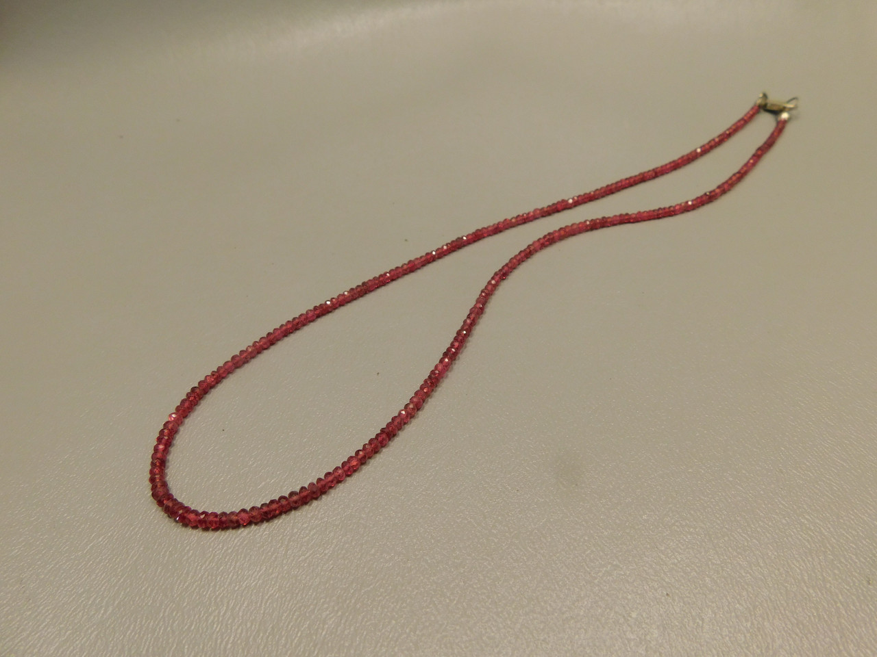 Red Spinel Beads Necklace Drilled Gemstone Beads Strand