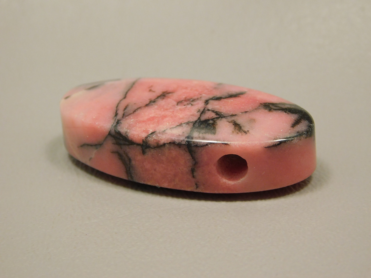Rhodonite Stone Bead Pendant #3