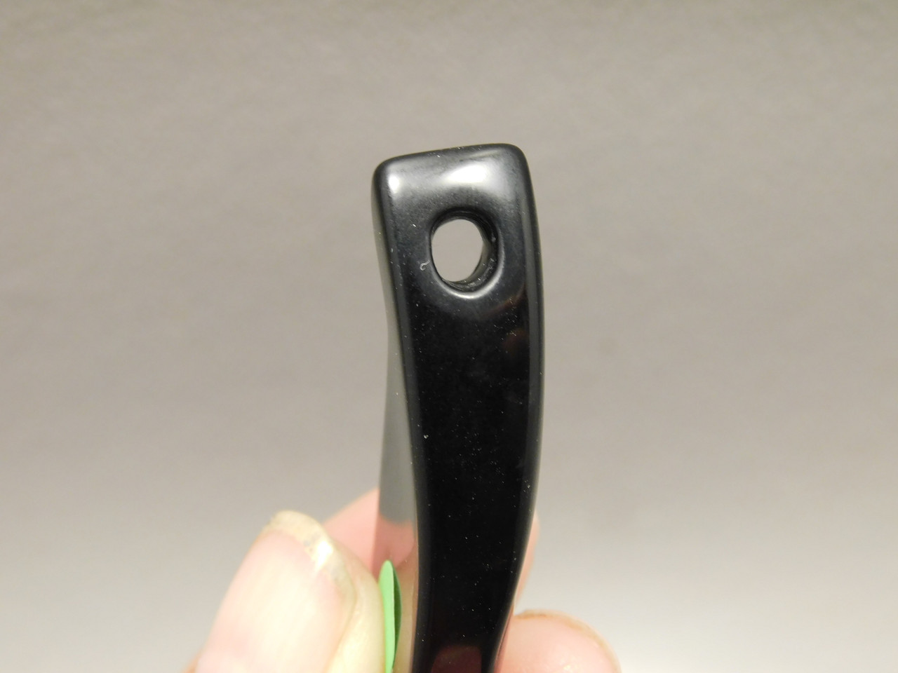 Black Agate and Opal Gemstone Bead Pendant #9