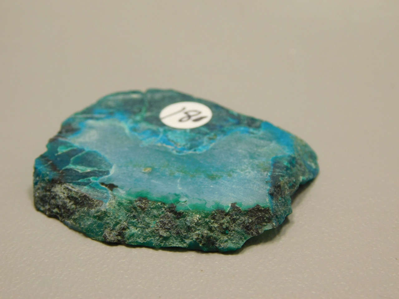 Chrysocolla-Malachite Gem Silica Small Polished Slab #S12