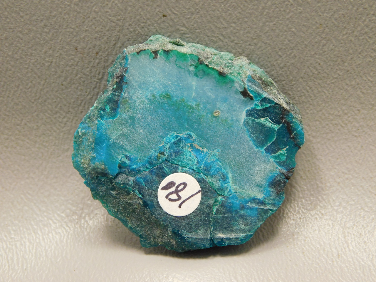 Chrysocolla-Malachite Gem Silica Small Polished Slab #S12