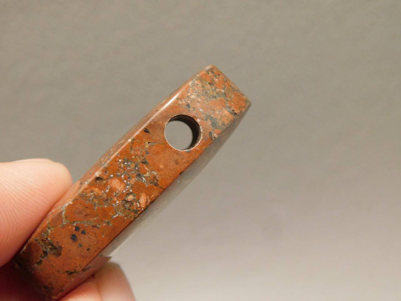 Copper Rose Stone Bead Pendant #1