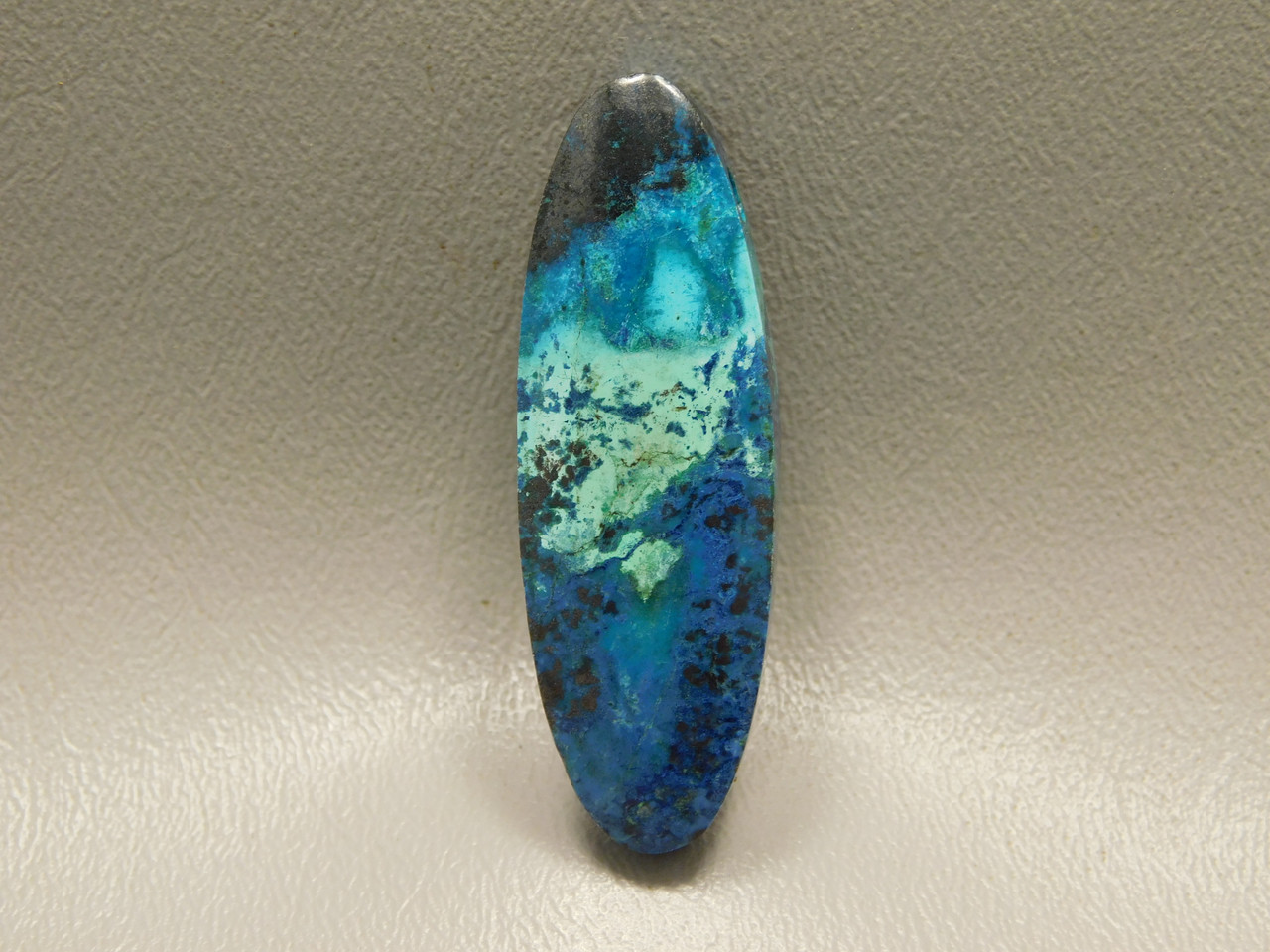 Chrysocolla Shattuckite Stone Bead Pendant #9