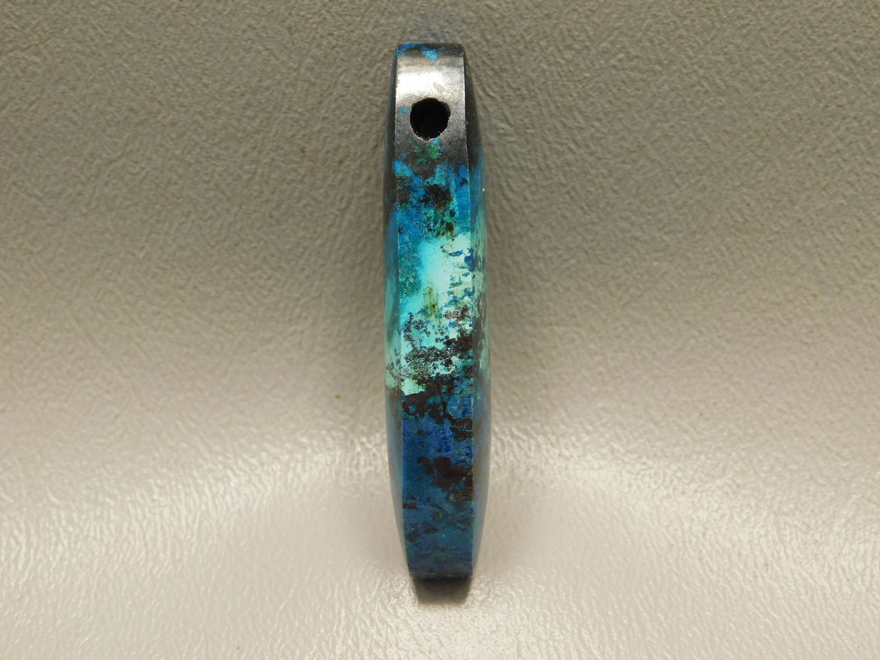 Chrysocolla Shattuckite Stone Bead Pendant #9