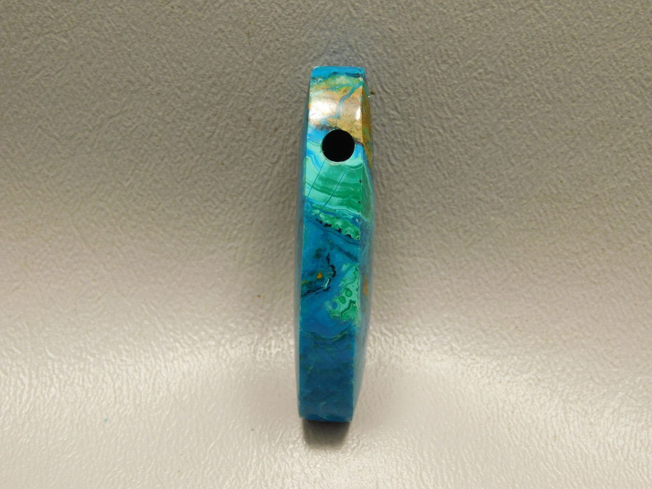 Chrysocolla-Malachite Stone Bead Pendant #11