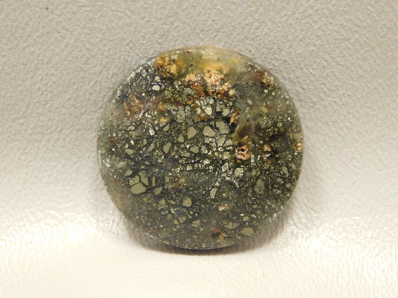 Pyrite in Agate Cabochon #8