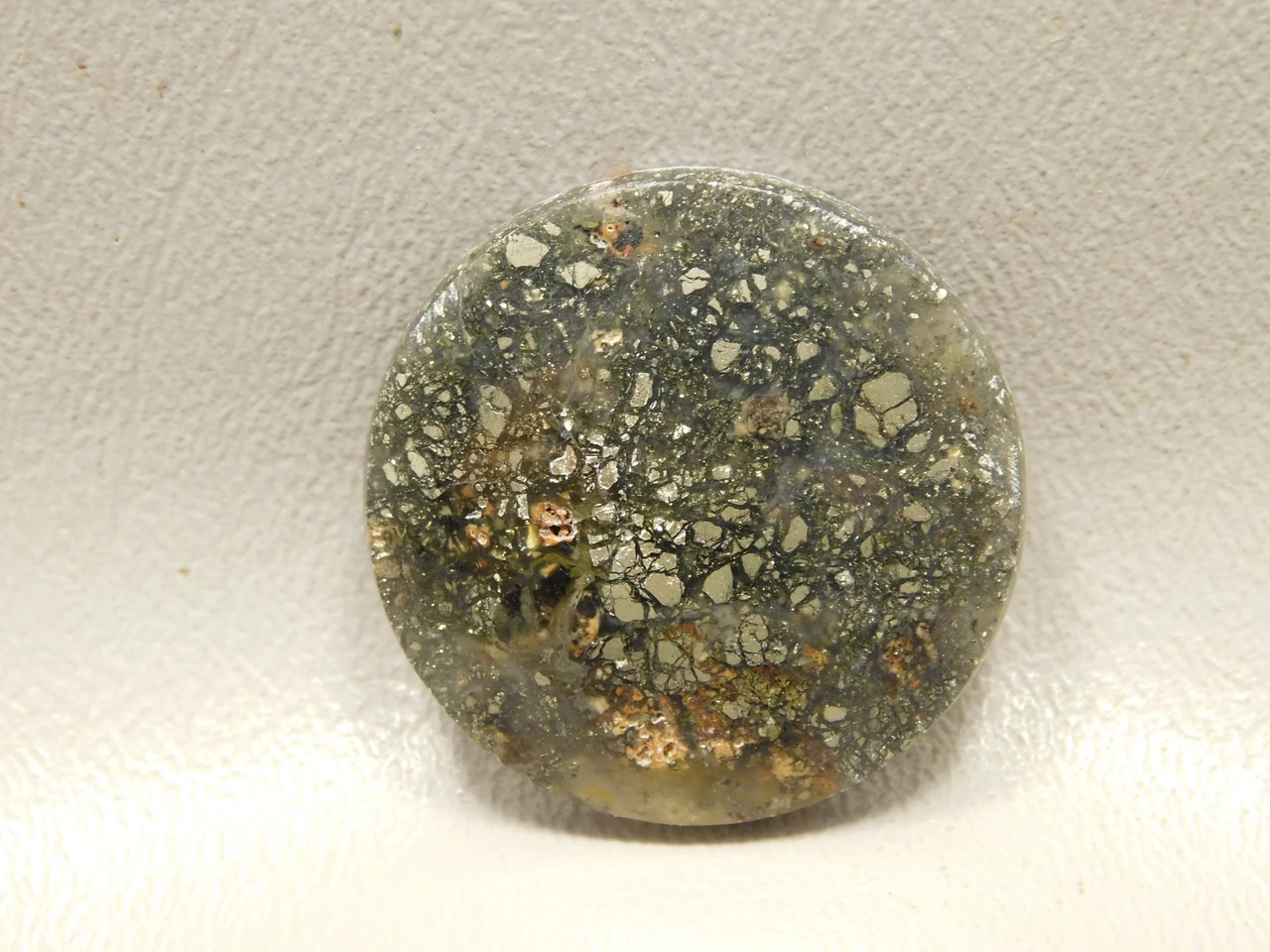 Pyrite in Agate Cabochon #8