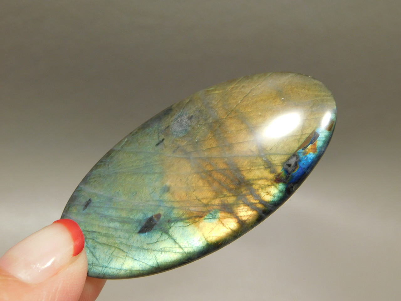 Spectrolite Cabochon Semi Precious Gemstone Designer Stone #6