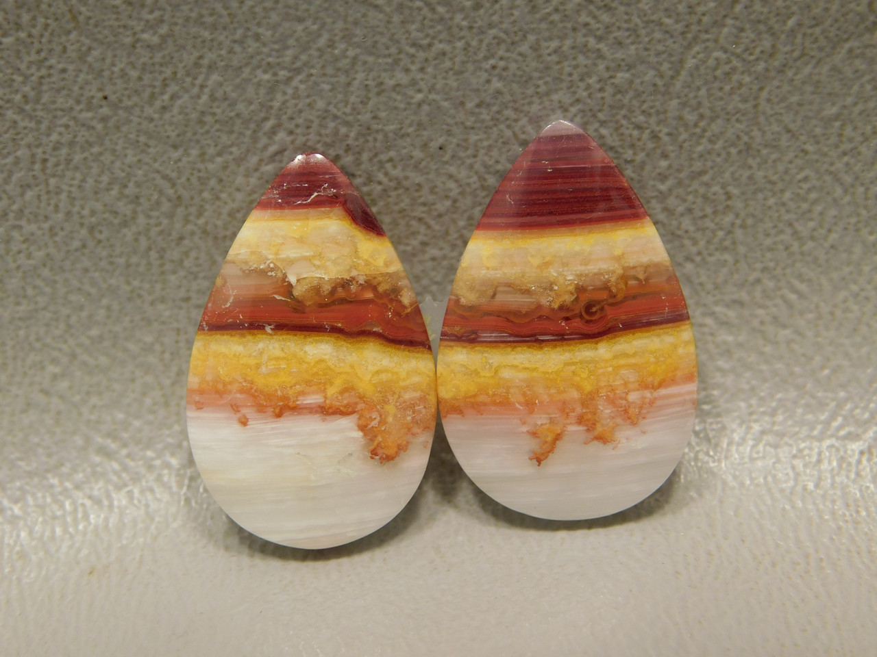 Candy Opal Matched Pair Fat Pears Cabochon Stones #17